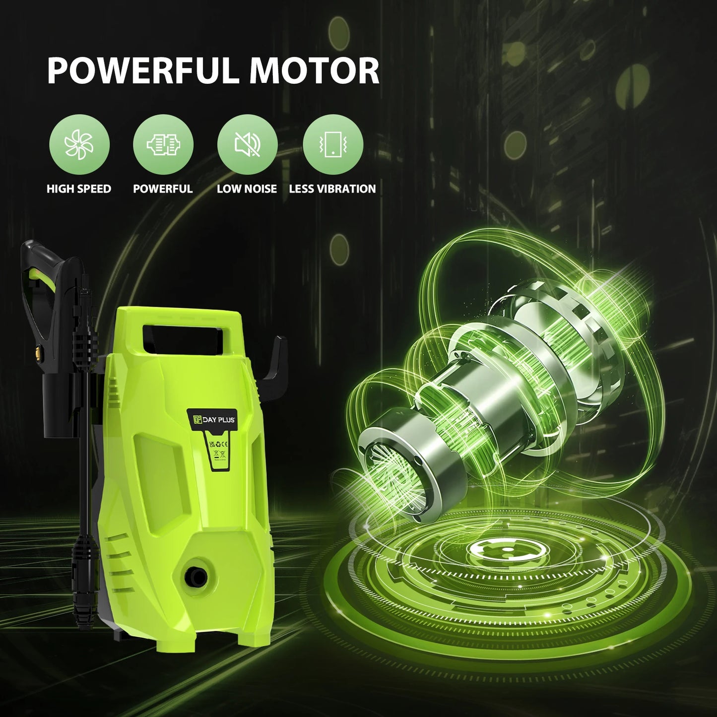 DayPlus High Pressure Washer Portable Electric Jet Washer for Patio
