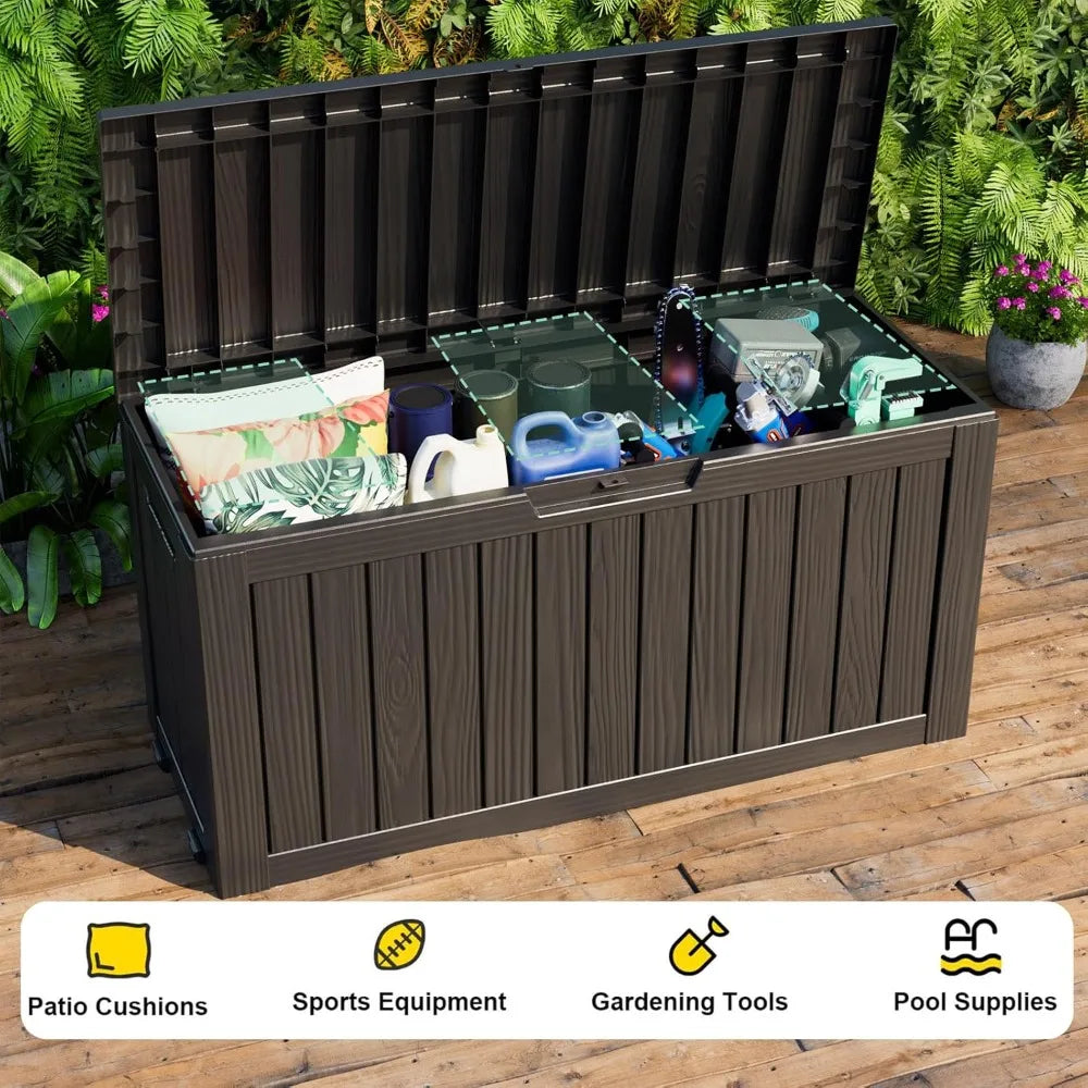 Hign Concerned Resin Deck Box Lockable Outdoor Storage
