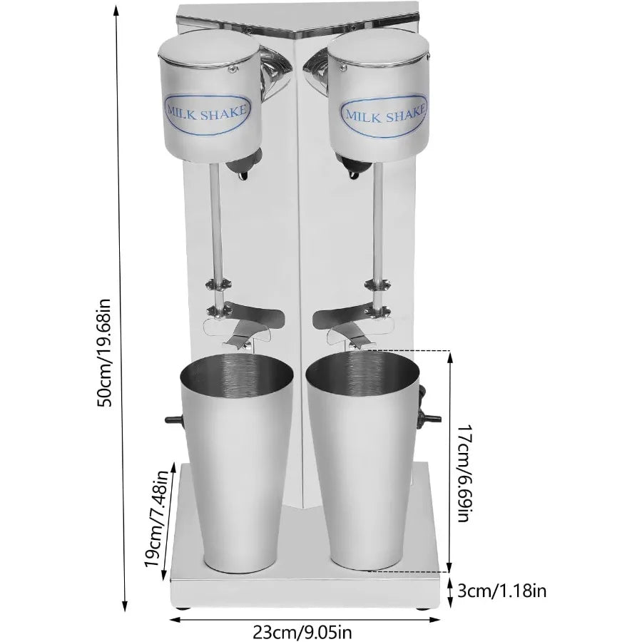 XMSJ Electric Milkshake Maker Stainless Steel Blender for Commercial Use