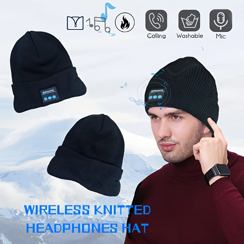 Winter Sports Bluetooth Beanie With Wireless Headset Speaker Cap