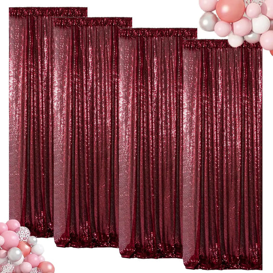 Hignconcerned Sequin Backdrop Curtains Glitter Photo Booth