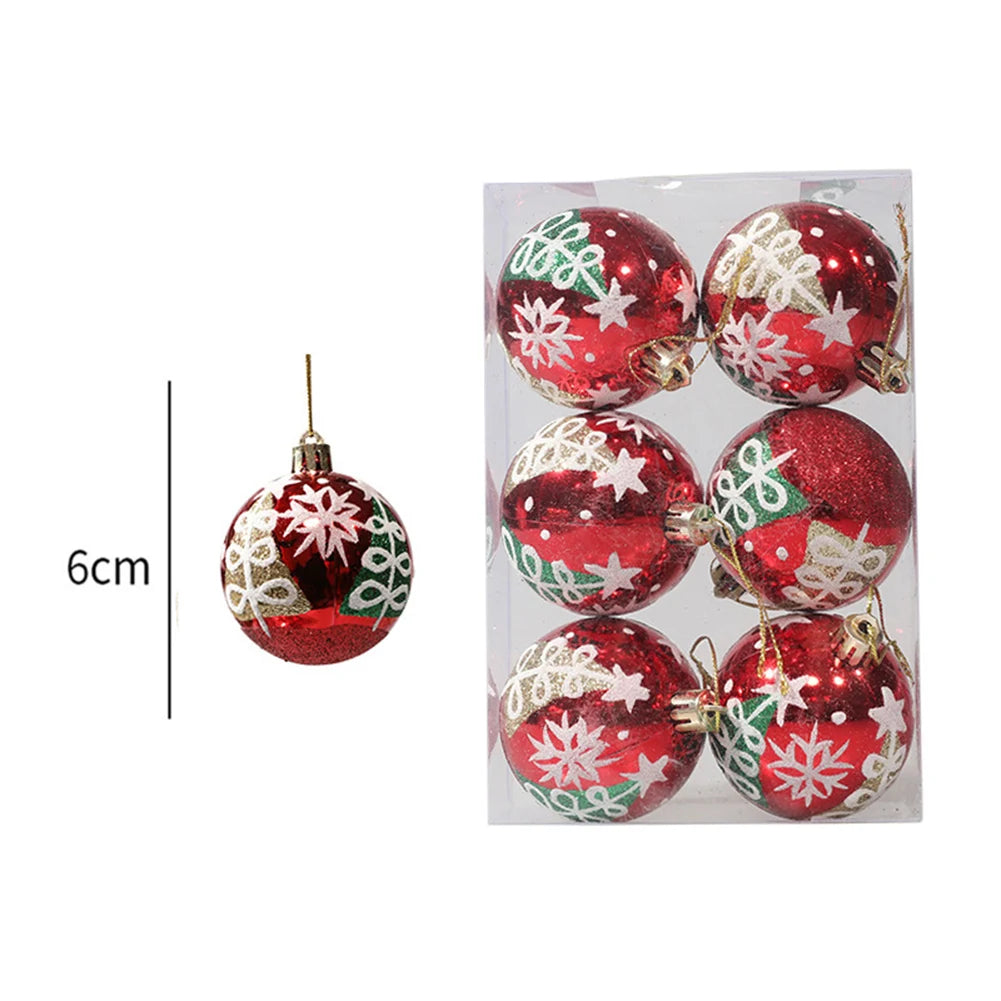 Electronic Christmas Ball Ornaments Shatterproof 6pcs Pack
