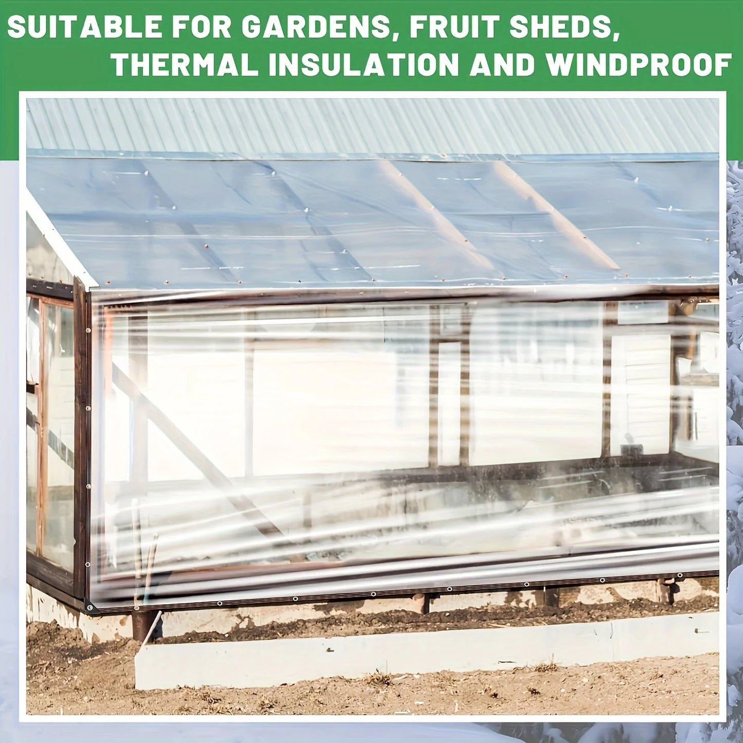 Hign-concerned Transparent Waterproof Tarpaulin With Sealing Rings For Courtyard Gardens