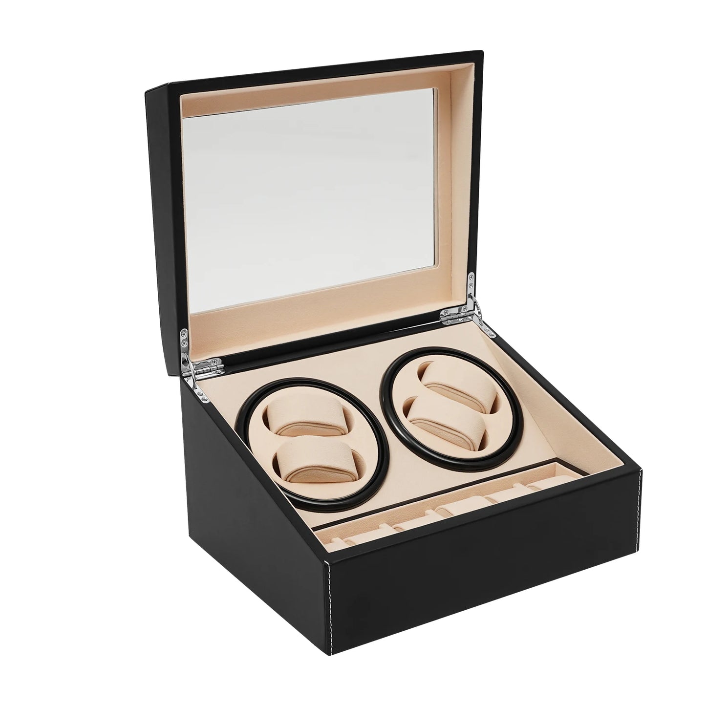 Watch Winder Automatic Rotation Velvet Display Box