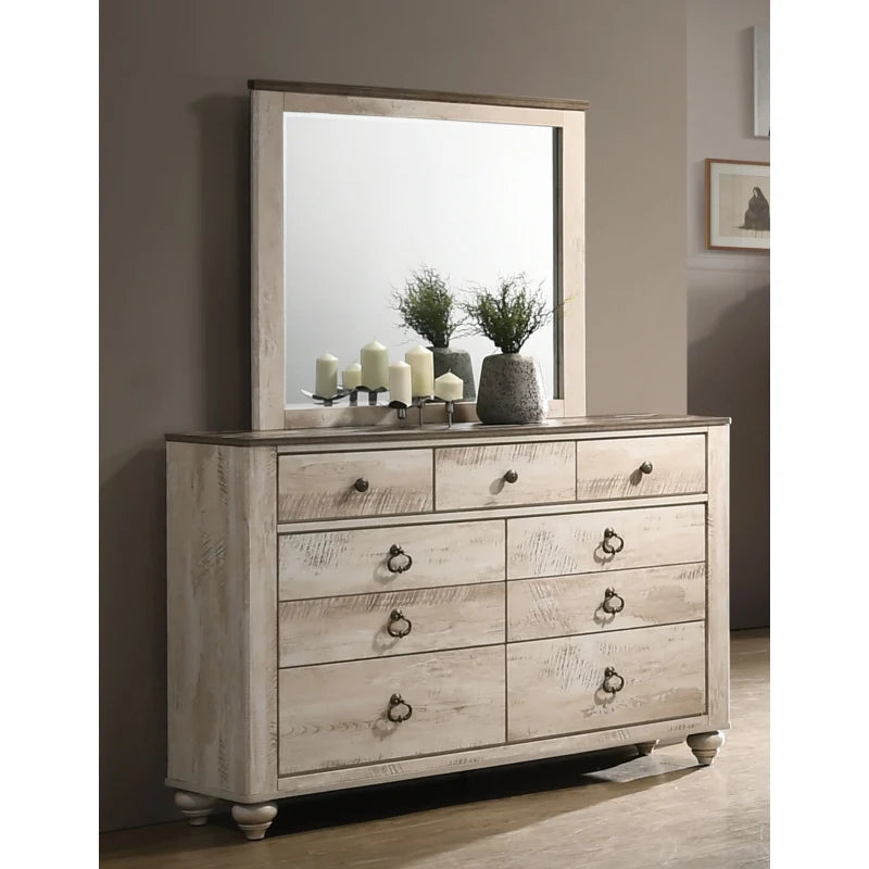Imerland 4 Piece Bedroom Set Dresser Mirror Nightstand Bed