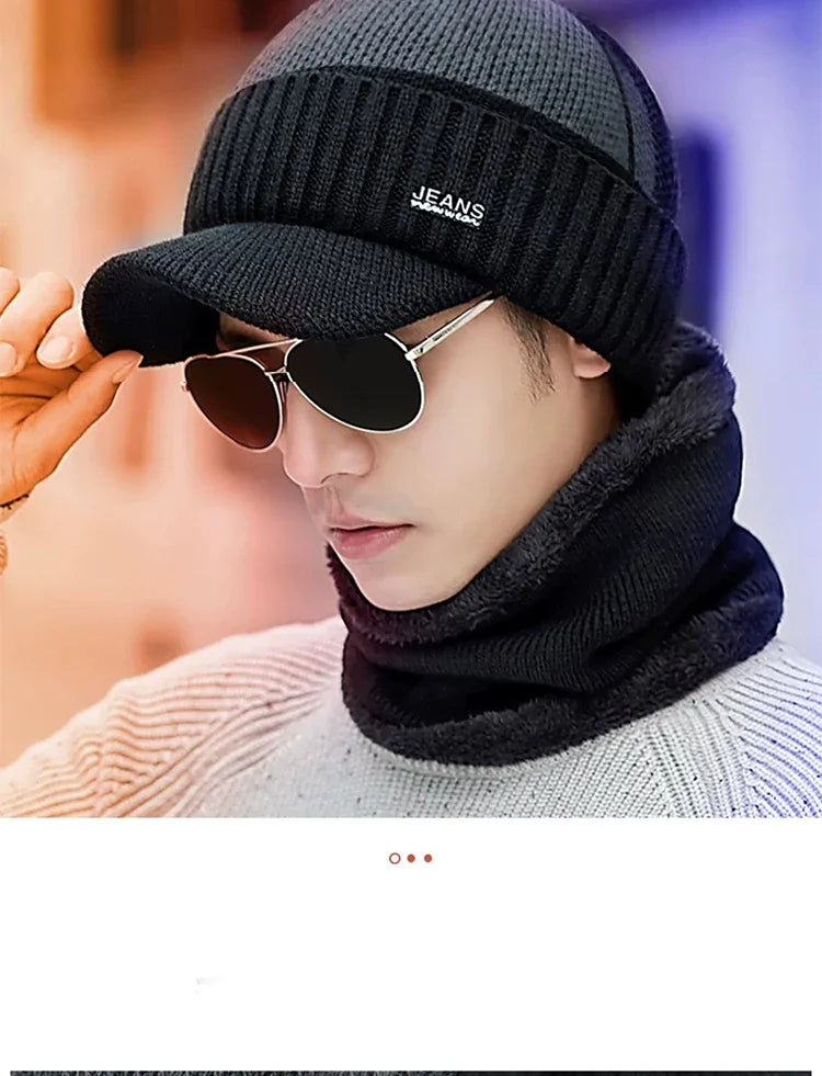 NONECN Acrylic Woolen Beanie For Winter Warmth And Outdoor Protection