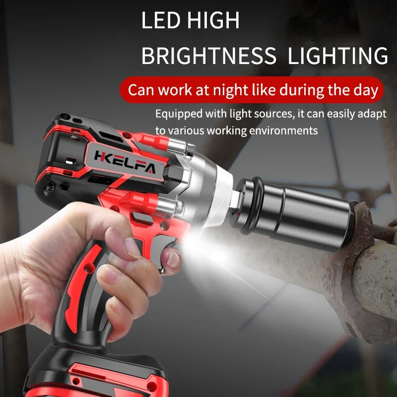 HKELF 21V Brushless Impact Wrench Cordless Power Tools