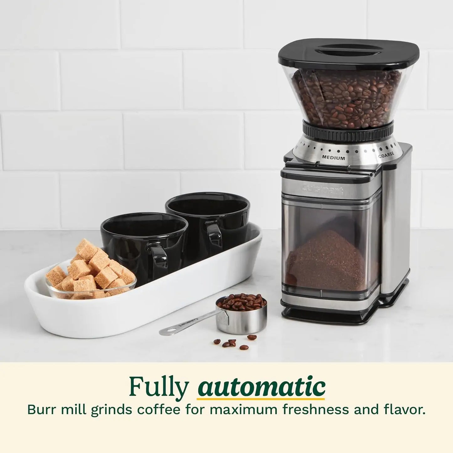 Electric Burr Coffee Grinder 18 Position Selector One Touch