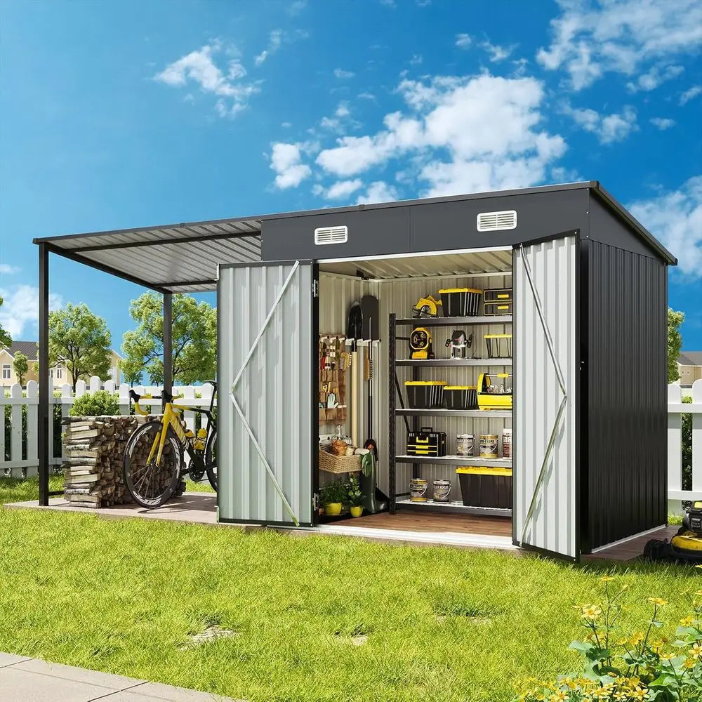 Rust-Resistant Galvanized Steel Storage Shed and Gazebo