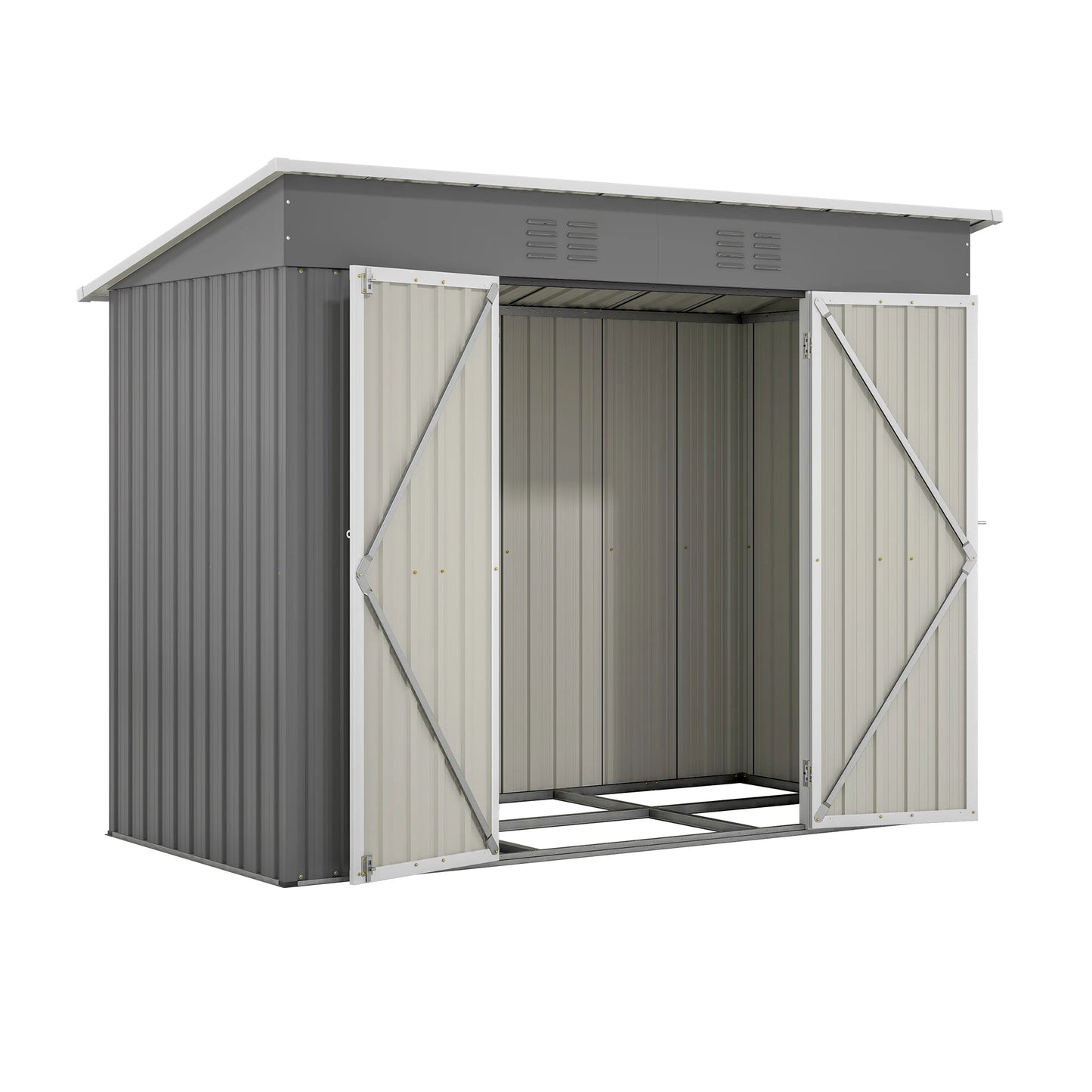 LZBEITEM Outdoor Storage Shed With Lockable Door And Vents