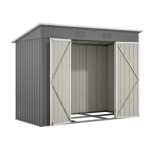 LZBEITEM Outdoor Storage Shed With Lockable Door And Vents