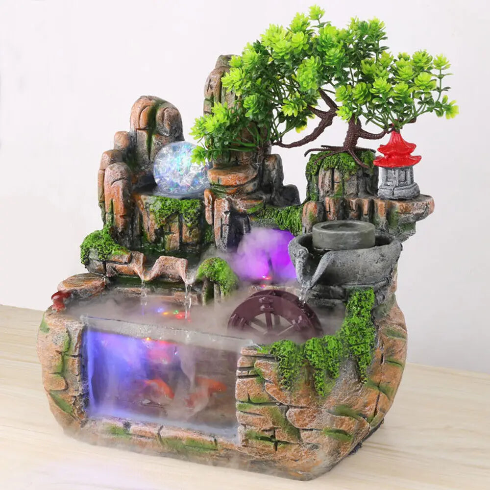 Hign-concerned Feng Shui Desktop Fountain Rockery Waterfall
