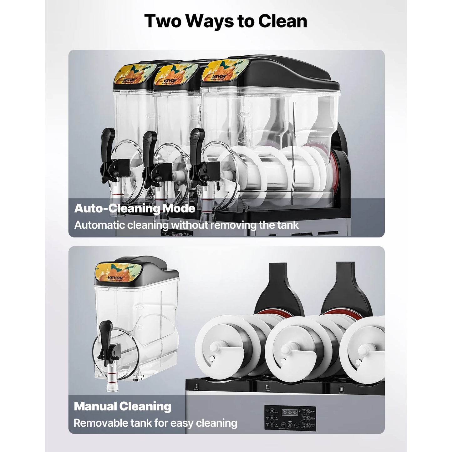 SucceBuy Triple Tank Slushy Machine for Cafes and Bars