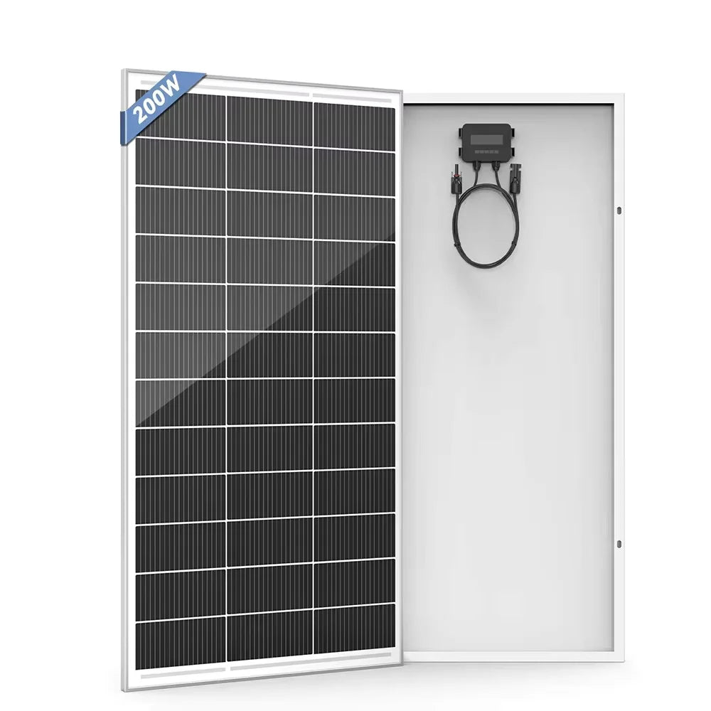Rvpozwer 200W Mono Rigid Solar Panel for Off Grid RV