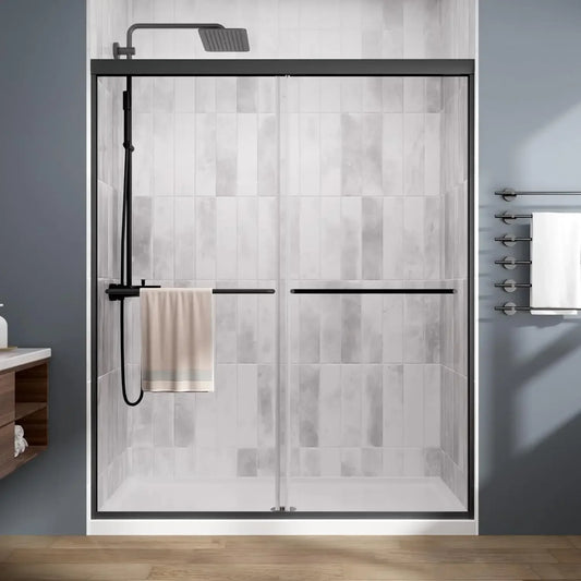 XMSJ Royal Guard Semi Frameless Sliding Glass Shower Door