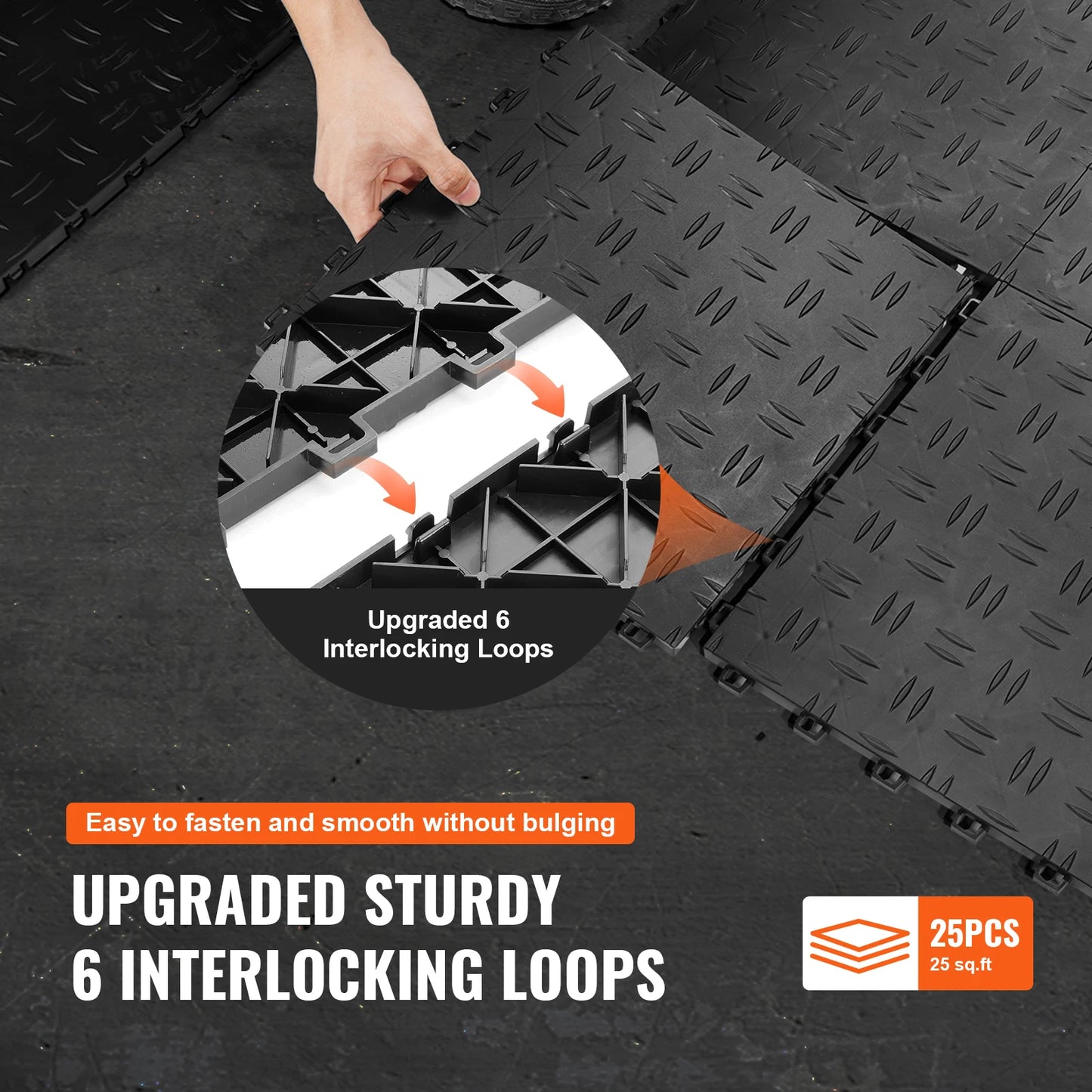 SucceBuy Interlocking Garage Tiles Non Slip Cover 25 50 Pcs