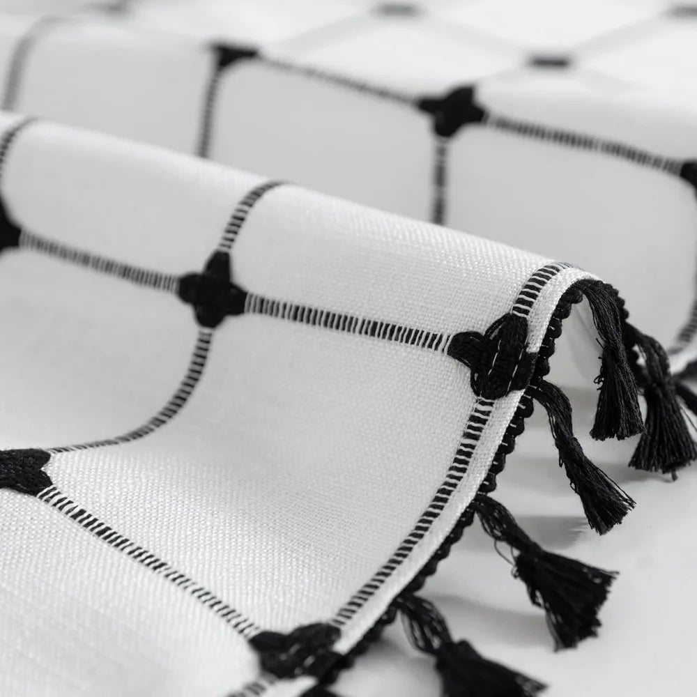 No Hook Shower Curtain With Snap In Fabric Liner Grid