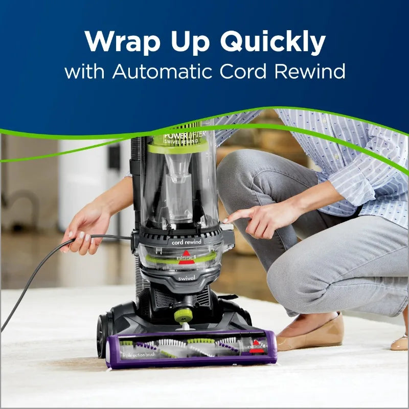 Bissell Power Lifter Pet Rewind Upright Bagless Vacuum