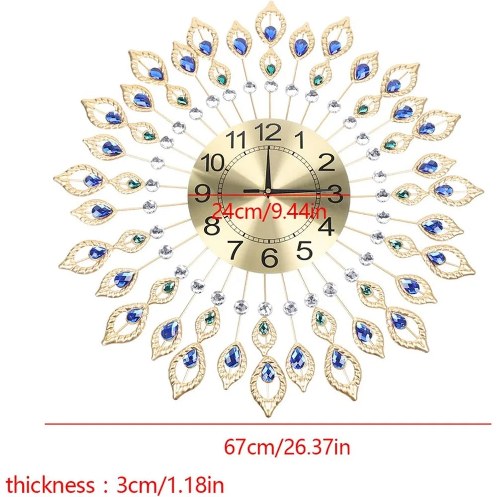 Hign Concerned Chemical Crystal Wall Clock Elegant Design