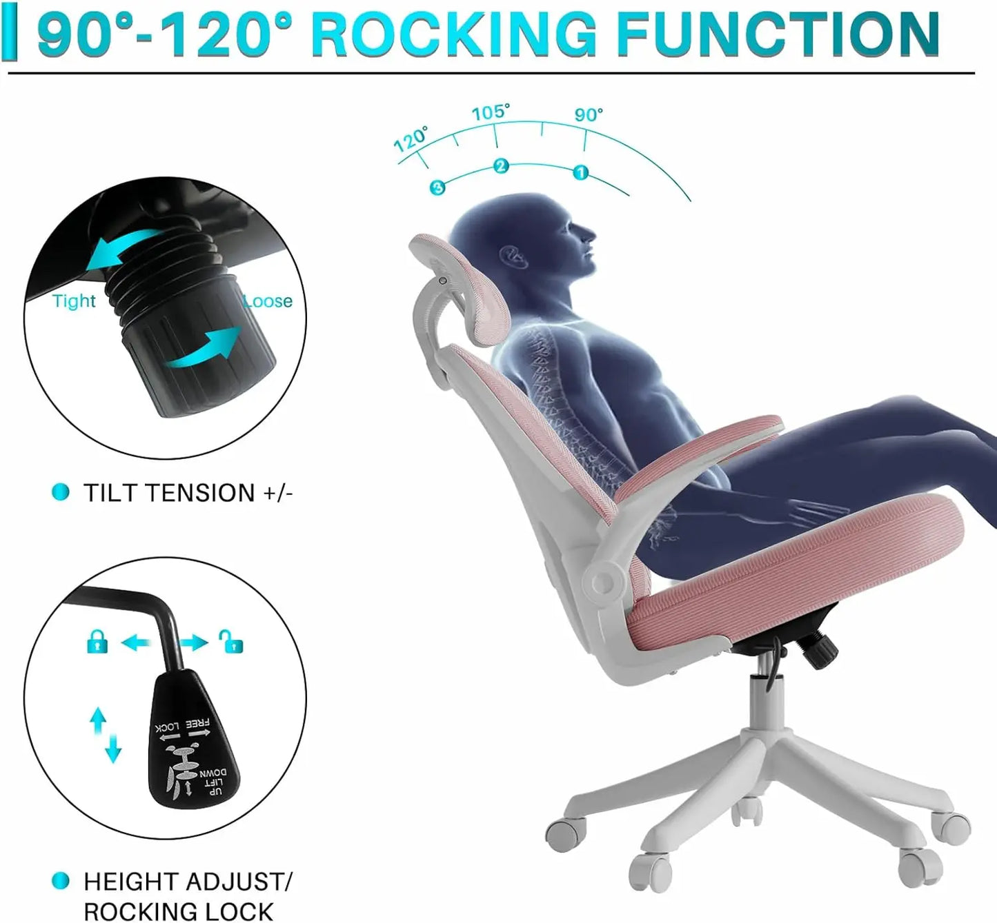 XMSJ Ergonomic Office Chair M903 High Back Mesh Desk Chair