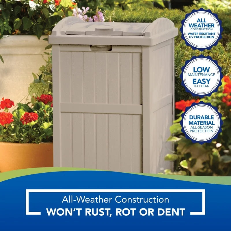 XMSJ Durable Outdoor Hideaway Trash Can With Security Lid