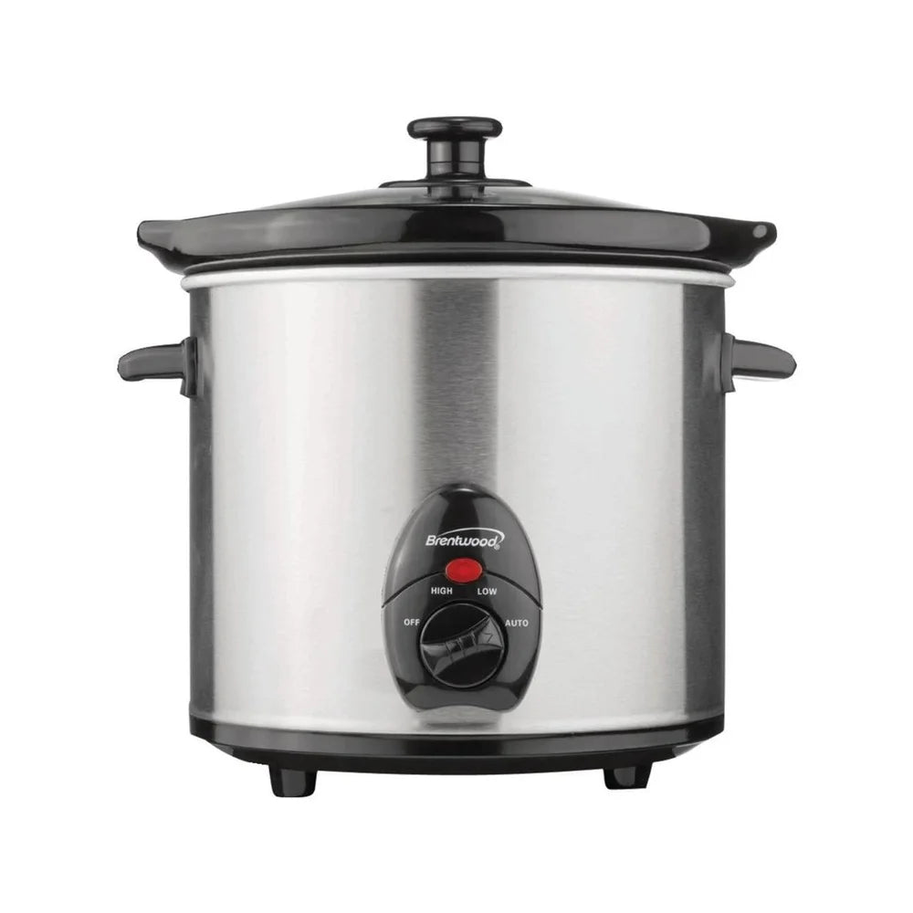 XMSJ Stainless Steel Slow Cooker With Removable Ceramic Pot
