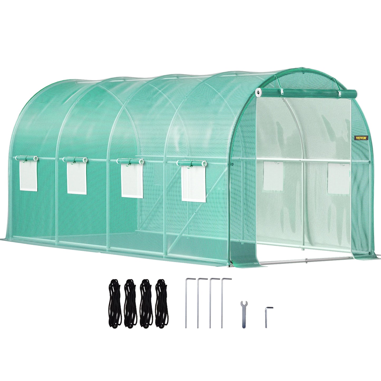 SucceBuy Walk In Tunnel Greenhouse Galvanized Frame And Waterproof Cover