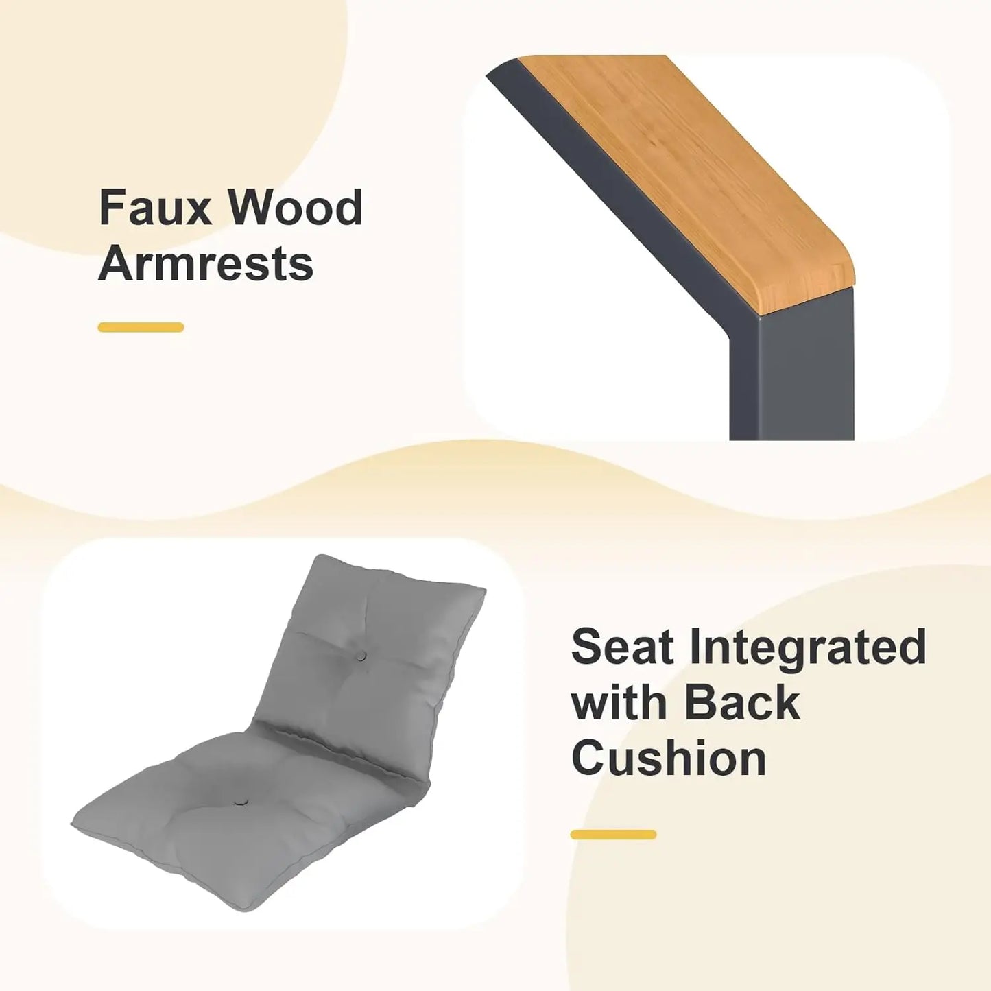 Outdoor Patio Furniture Set 3 Piece With Table And Chairs
