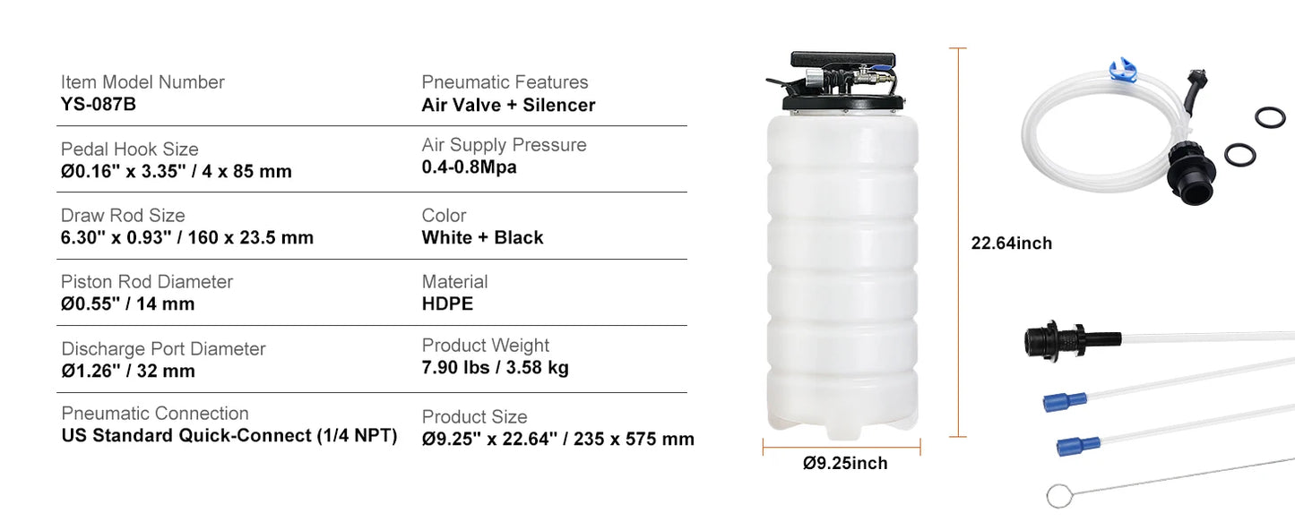 SucceBuy Pneumatic Fluid Extractor With Suction Hose