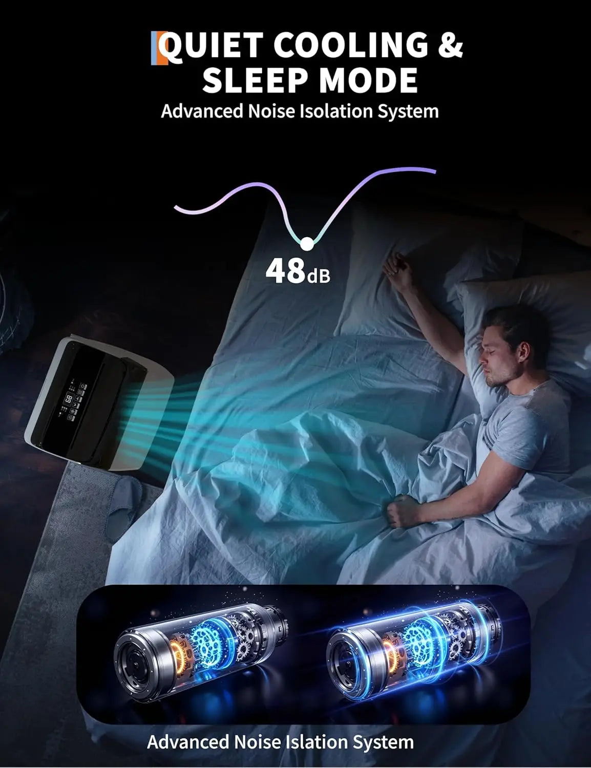 Portable Air Conditioner Dehumidifier And Fan Remote Timer Auto Swing