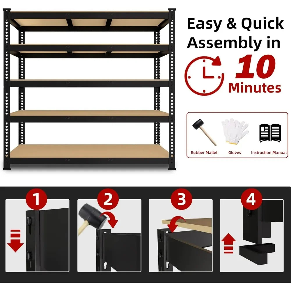 Adjustable Garage Storage Shelves Heavy Duty Metal Rack