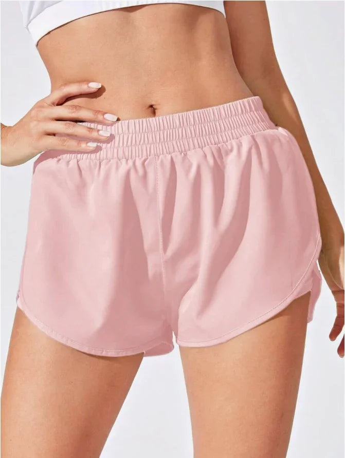 Breathable Solid Sports Shorts Women Tennis Gym Biker Shorts