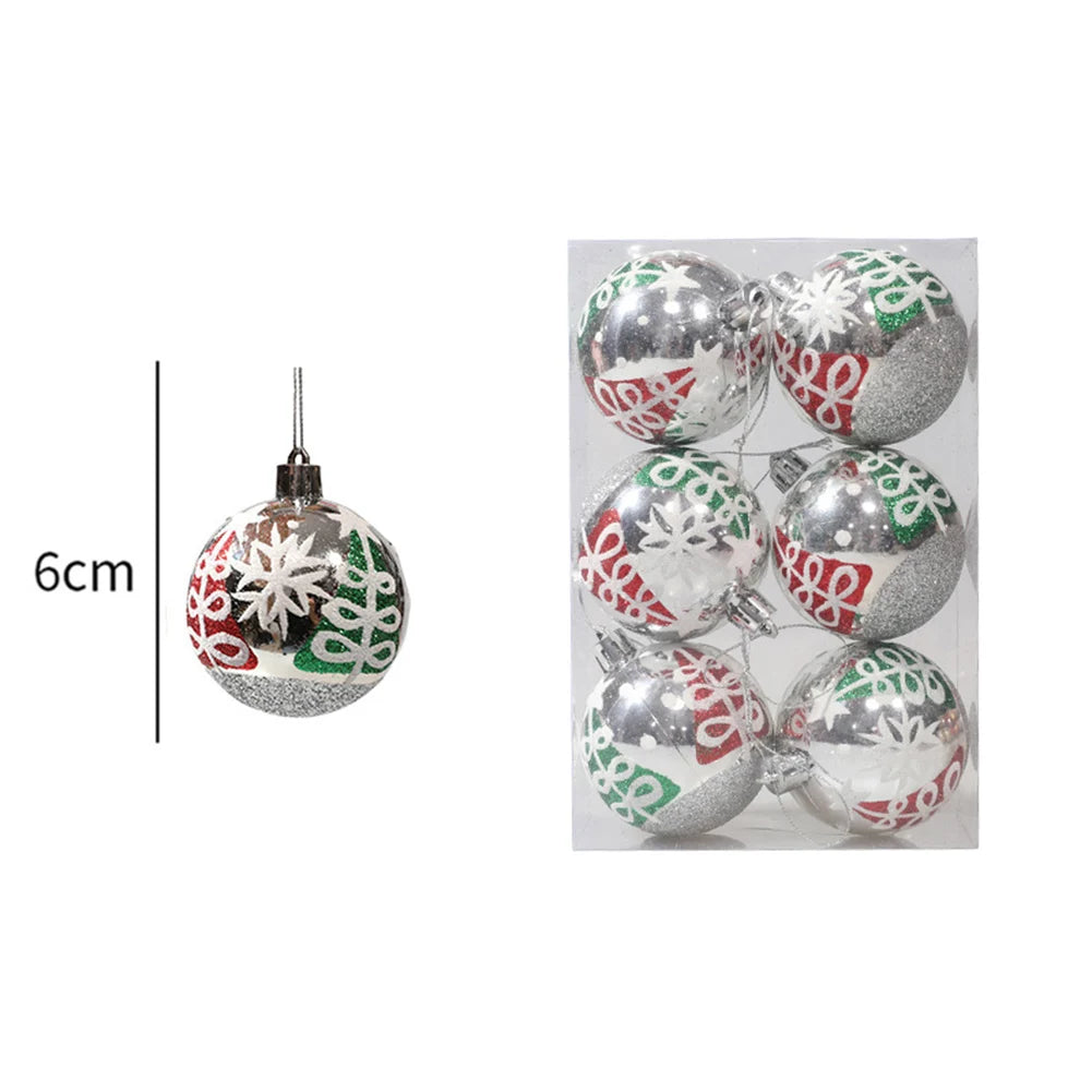 Electronic Christmas Ball Ornaments Shatterproof 6pcs Pack