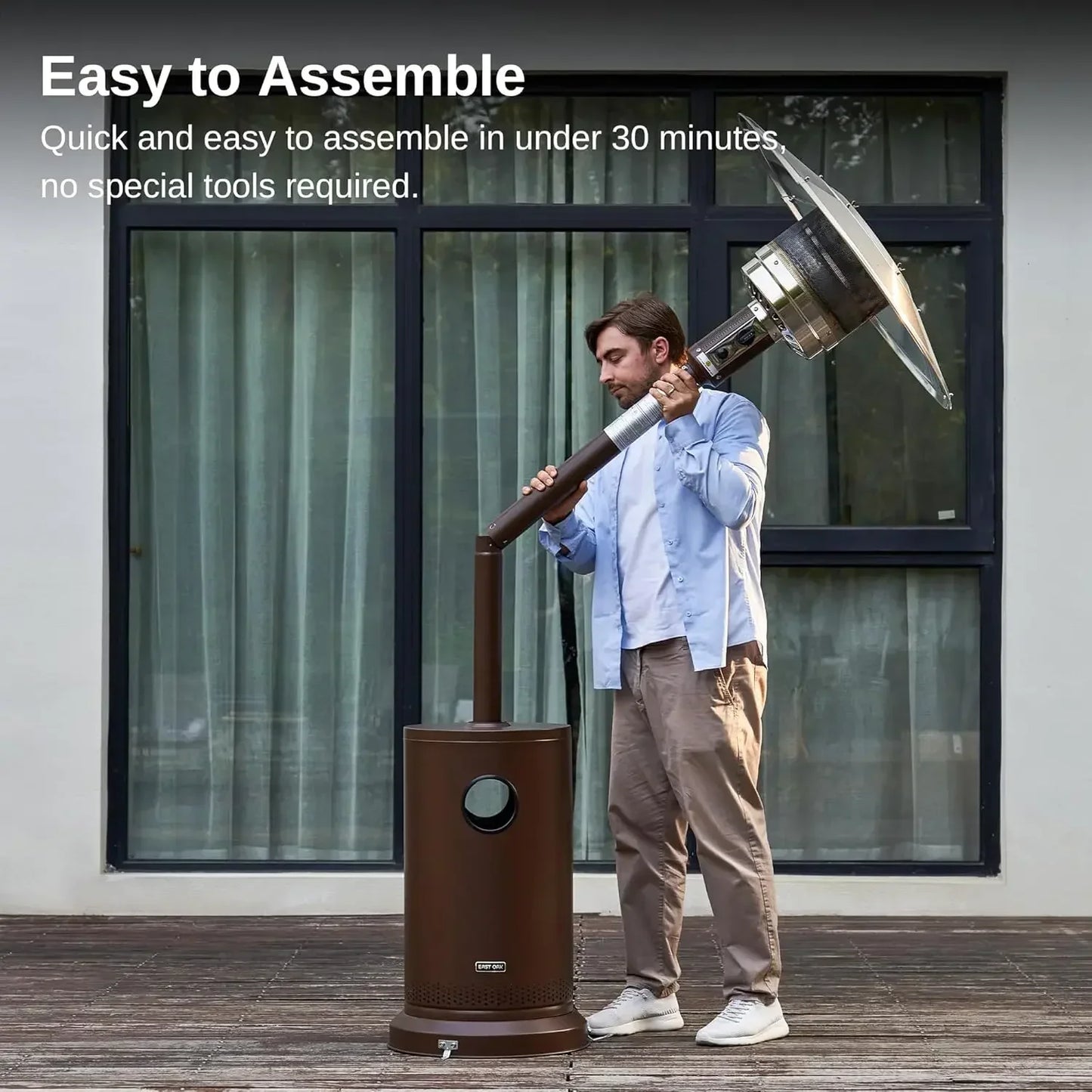 XMSJ 48000 BTU Patio Heater Outdoor Round Table Design