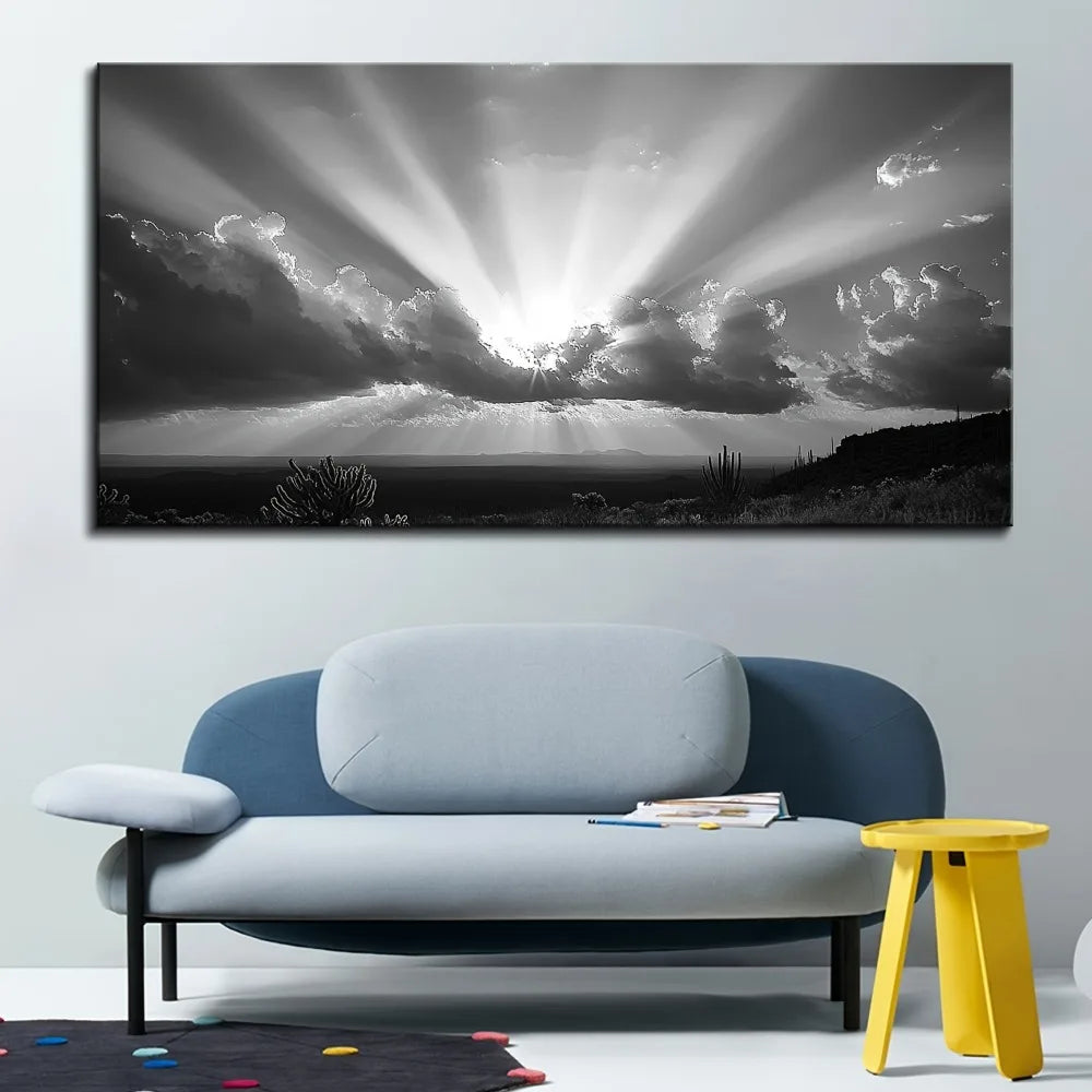 Hign-concerned Joshua Tree Desert Oil Painting Mural Poster