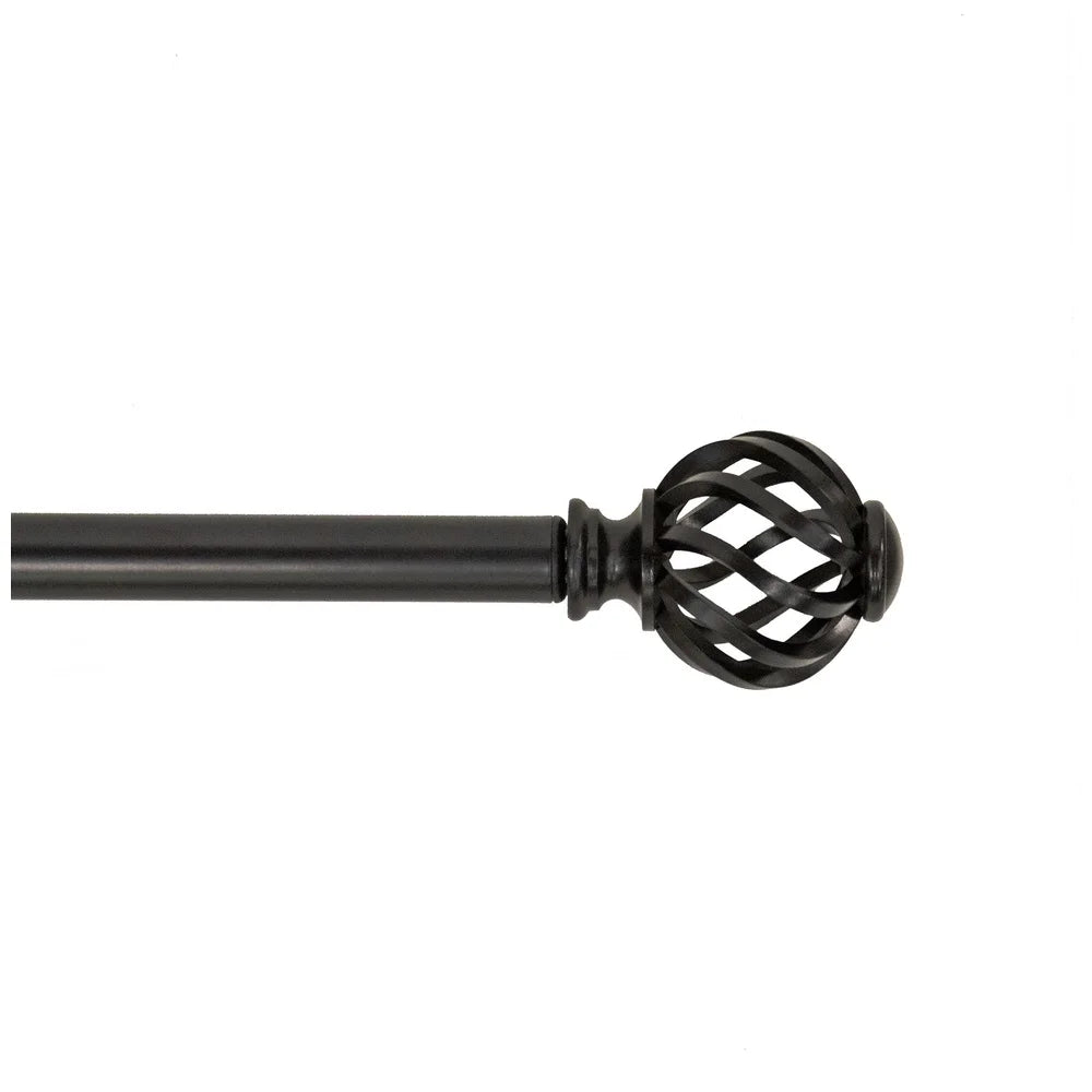 XMSJ Twist Cage Curtain Rod With Finials And Hardware