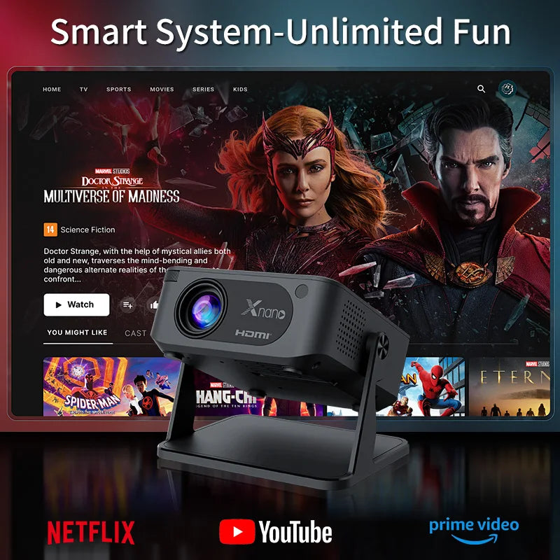 Xnano Portable Projector Android 11 Smart Home Cinema
