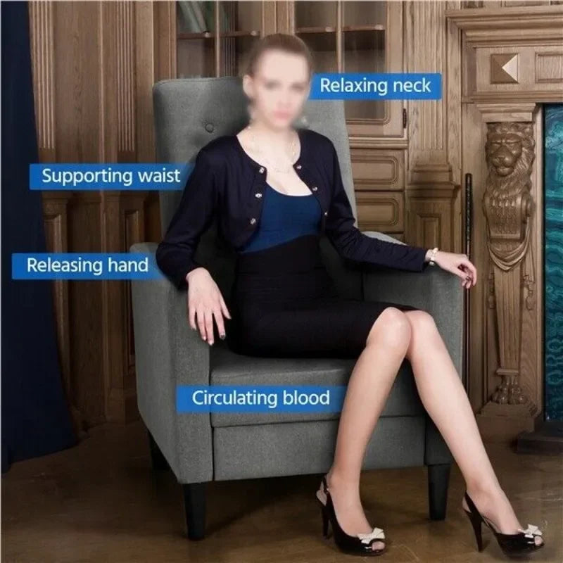 Fabric Recliner Chair with Adjustable Back and Footrest