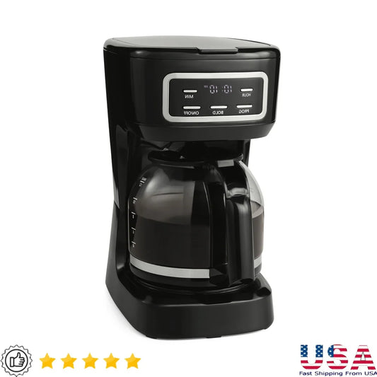 XMSJ Programmable Drip Coffee Maker LED Display Auto Brew