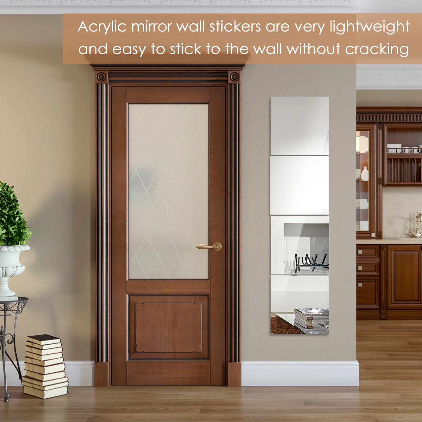 Hign Concerned Acrylic Mirror Tiles Adhesive Stickers