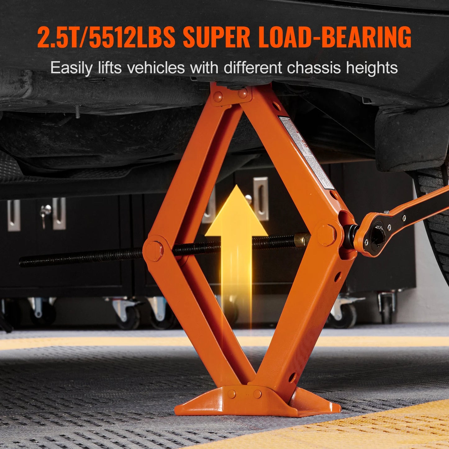 SucceBuy Scissor Jack 2.5 Ton Lift For Cars SUVs Portable