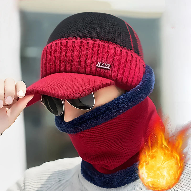 NONECN Acrylic Woolen Beanie For Winter Warmth And Outdoor Protection