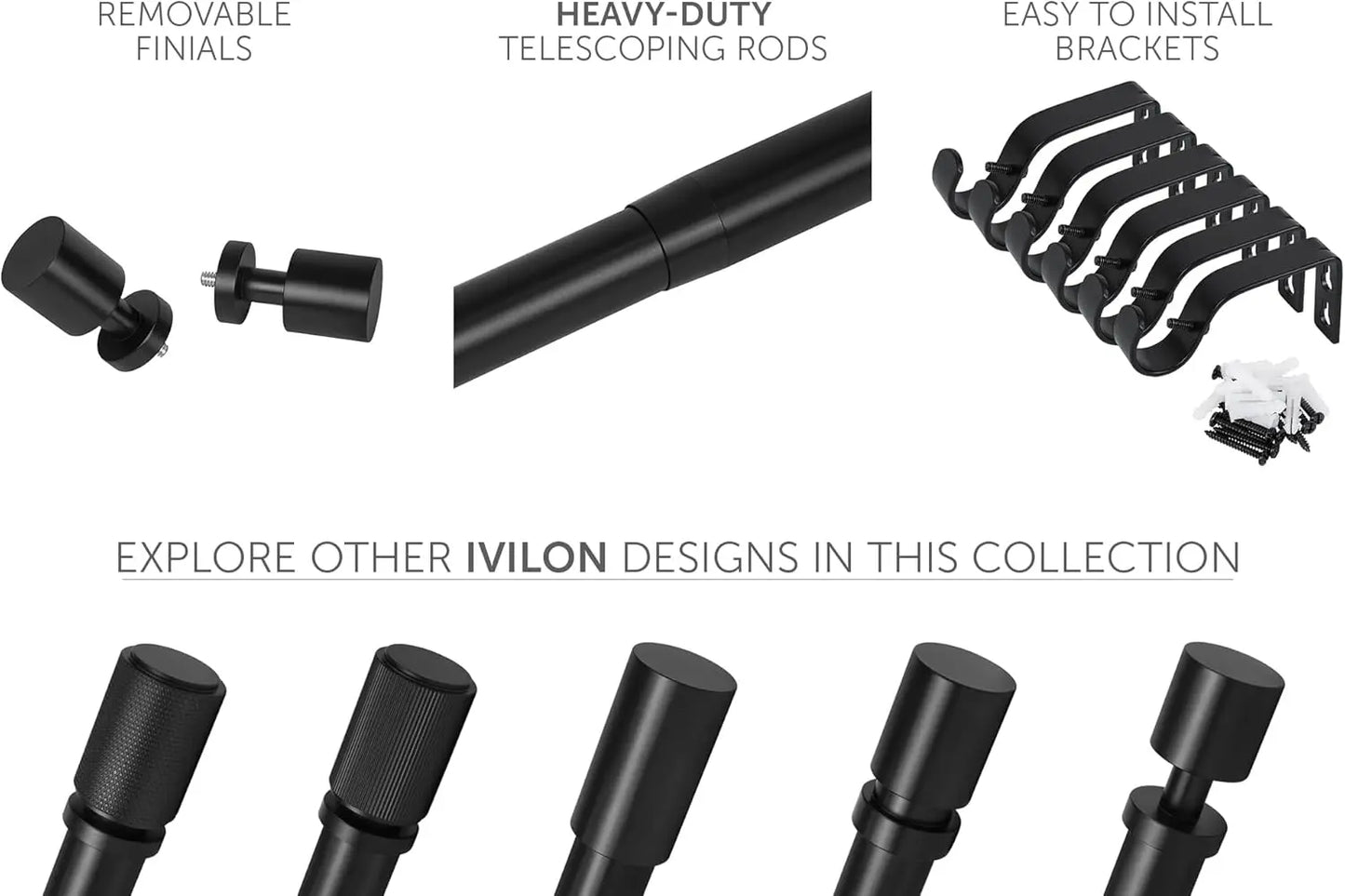 Hign Concerned Heavy Duty Curtain Rod For Premium Windows