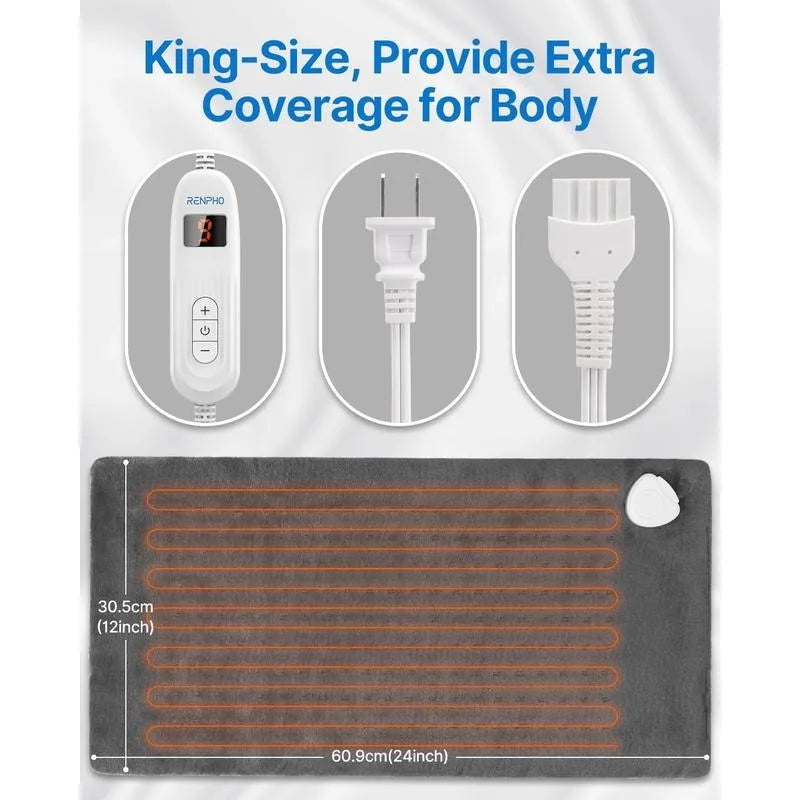 HAOYUNMA Heated Pad Electric Throw For Back Pain And Cramps