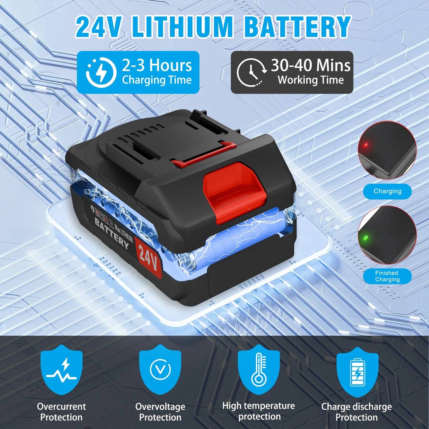 21V Cordless Grass Trimmer 3 In 1 Edger Brush Cutter