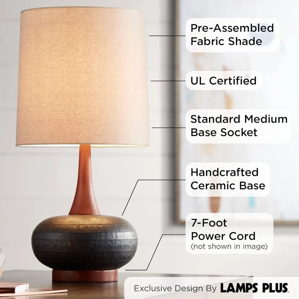 Hign Concerned Andi Hammered Mid Century Modern Table Lamp