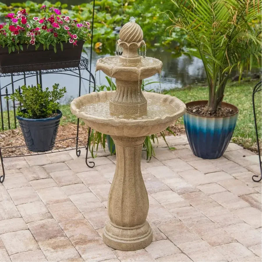 XMSJ Frost Outdoor Solar Floor Fountain For Garden Decor
