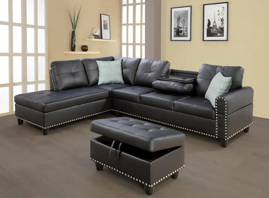 XMSJ Sectional Sofa Couch Modern 4 Seater L Shaped