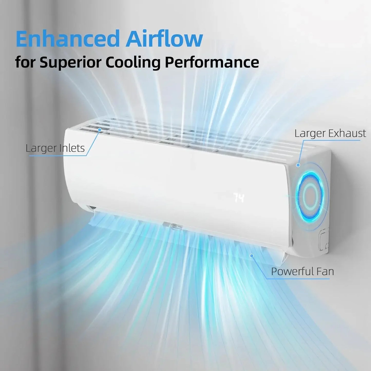 12000 BTU Mini Split Air Conditioner Conditioner Inverter Heater 19 SEER2