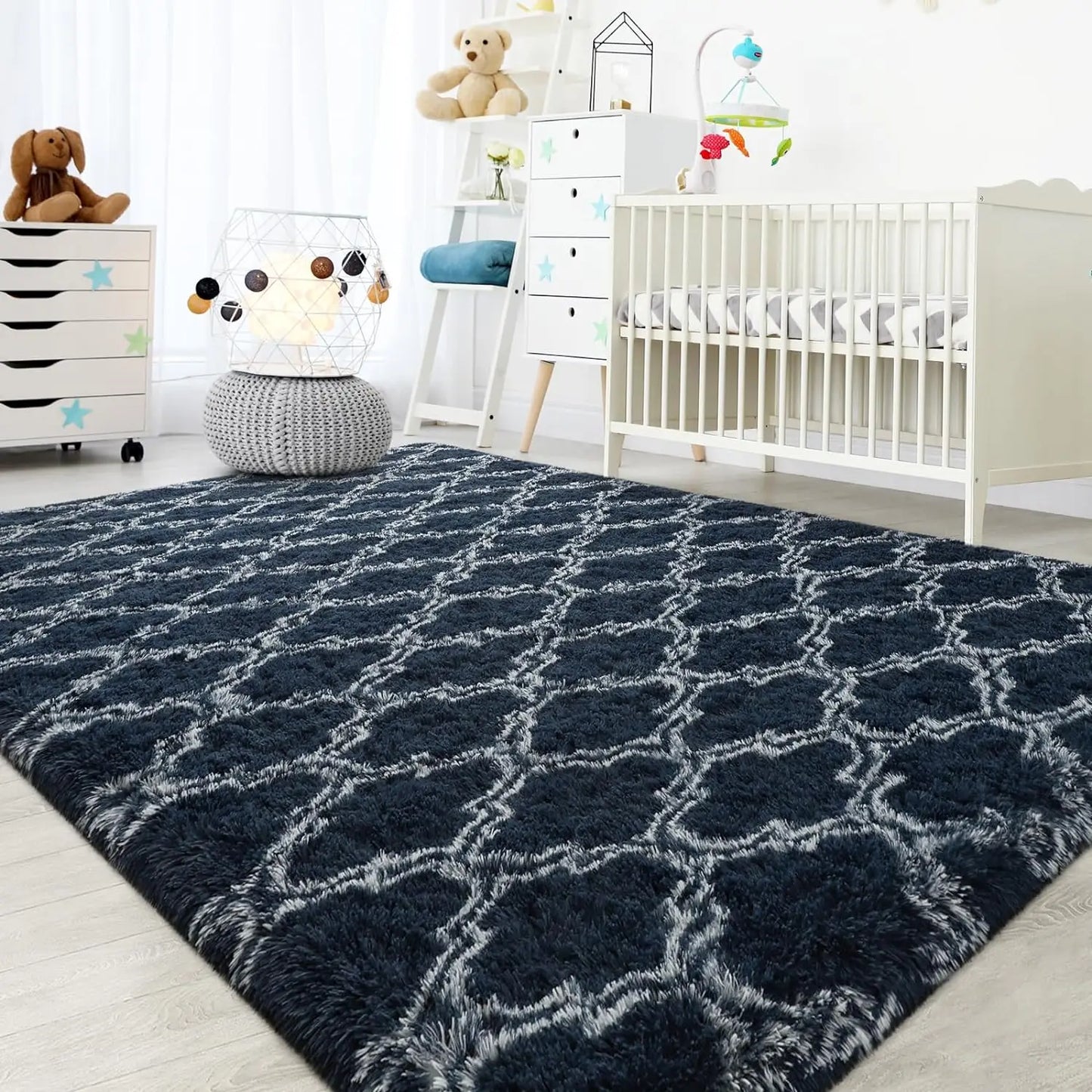 Design Large Shag Area Rug For Bedroom Living Room Decor